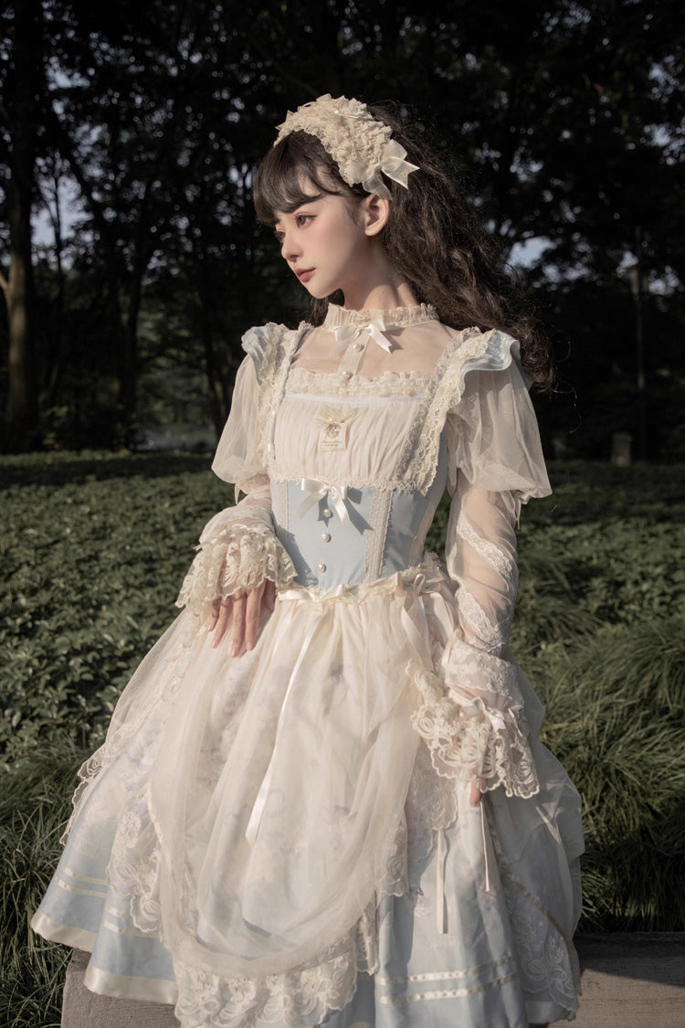 Dream Doll Ballet Rabbit Print Sweet Lolita Jsk Dress 2 Colors