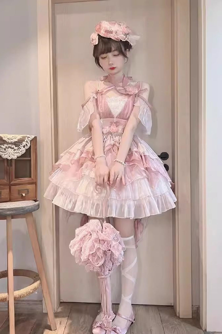 Cat Fairy Multi-layer Ruffle Hanayome Sweet Princess Lolita Jsk Dress
