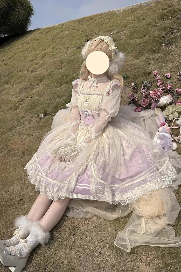 Dream Doll バレエうさぎプリント スイートロリータ JSK ドレス 2 色
