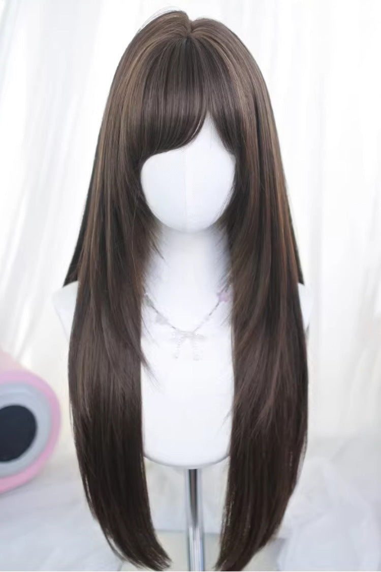 デイリースイートロリータ サイド前髪付きロングストレートウィッグ 3色