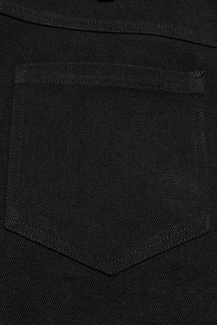 ブラックバックルアイレットリングメンズパンクパンツ