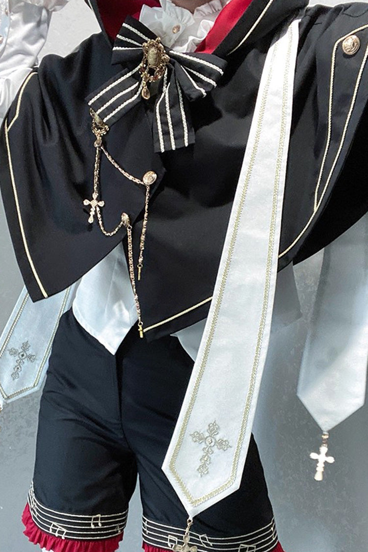 Black [The Choir of The Church] Ouji Fashion Gothic Prince Lolita Set (Older Brother Version)