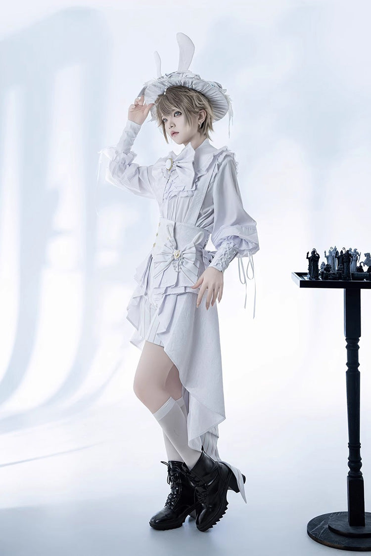 White Rabbit Theater Striped Print Ouji Fashion Handsome Lolita Shorts