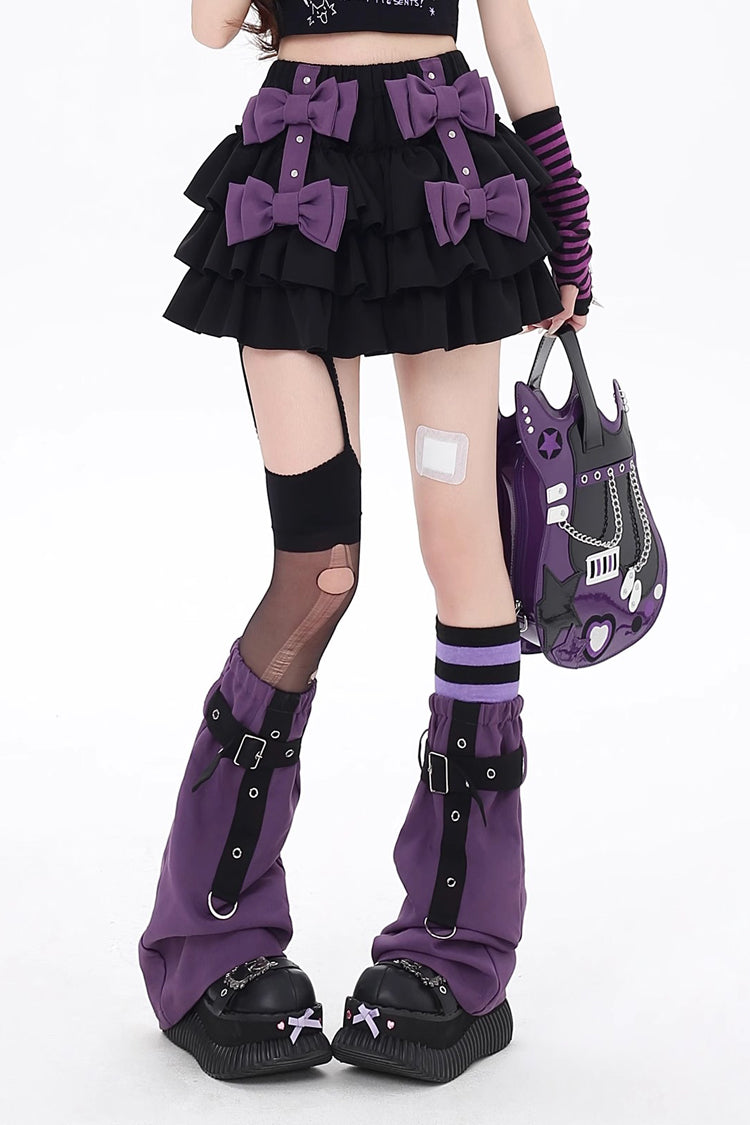 [Kozaya Nana] Triple-Layered Ruffle Bowknot Sweet Japanese Lolita Skirt 2 Colors