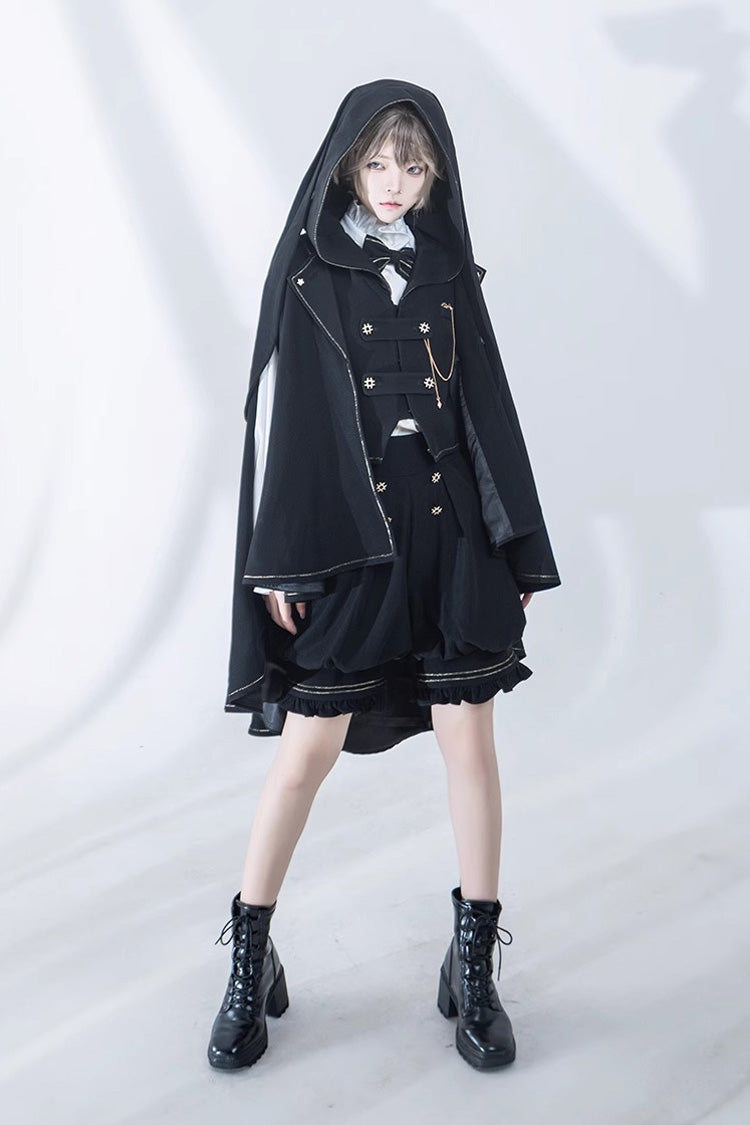 Black Anxious Rabbit Ouji Fashion Gothic Lolita Bowknot Tail