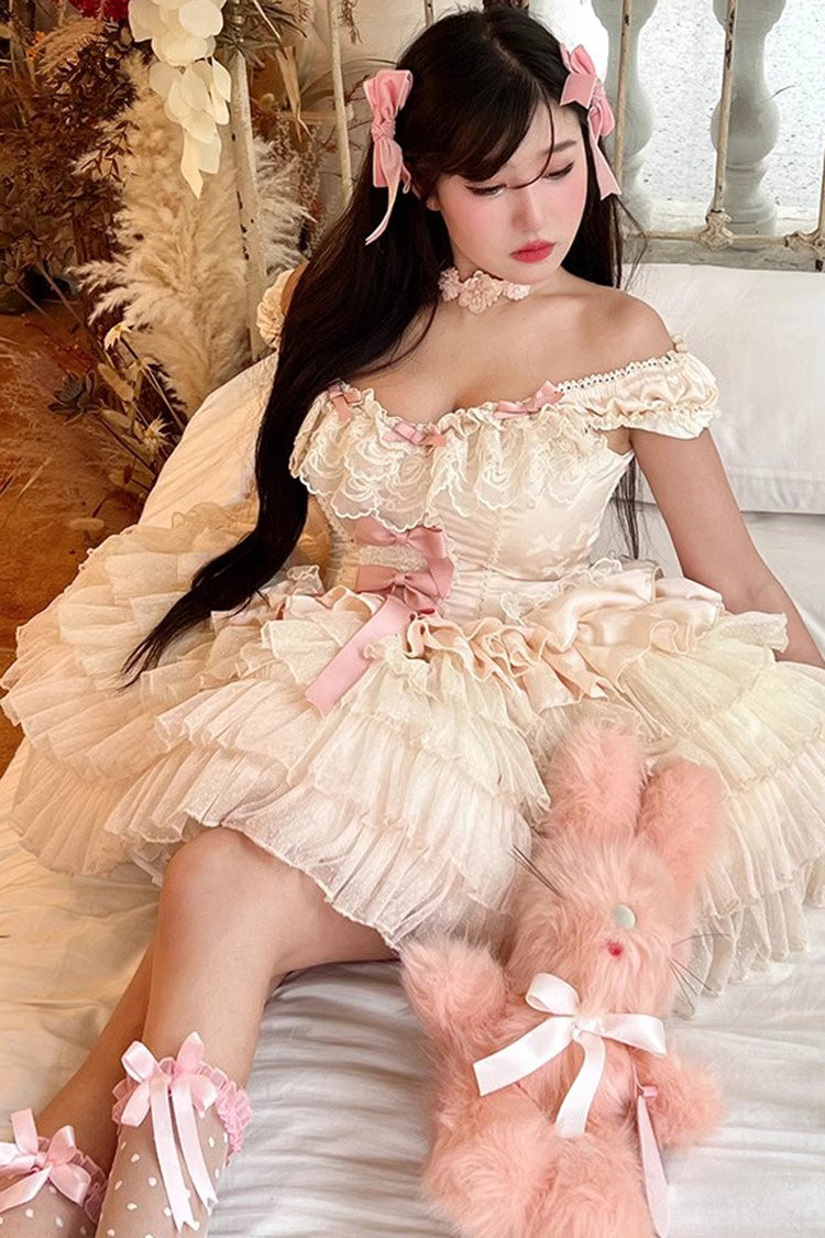 Love God Girl Romantic Ballet Style Multi-layer Ruffle Sweet Princess Lolita Dress 2 Colors