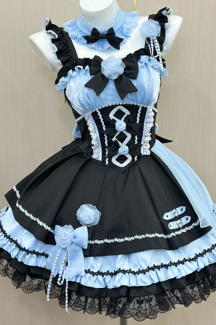 Shadow Rose Sleeveless Multi-layer Ruffle Bowknot Stitching Gothic Lolita Jsk Dress 5 Colors