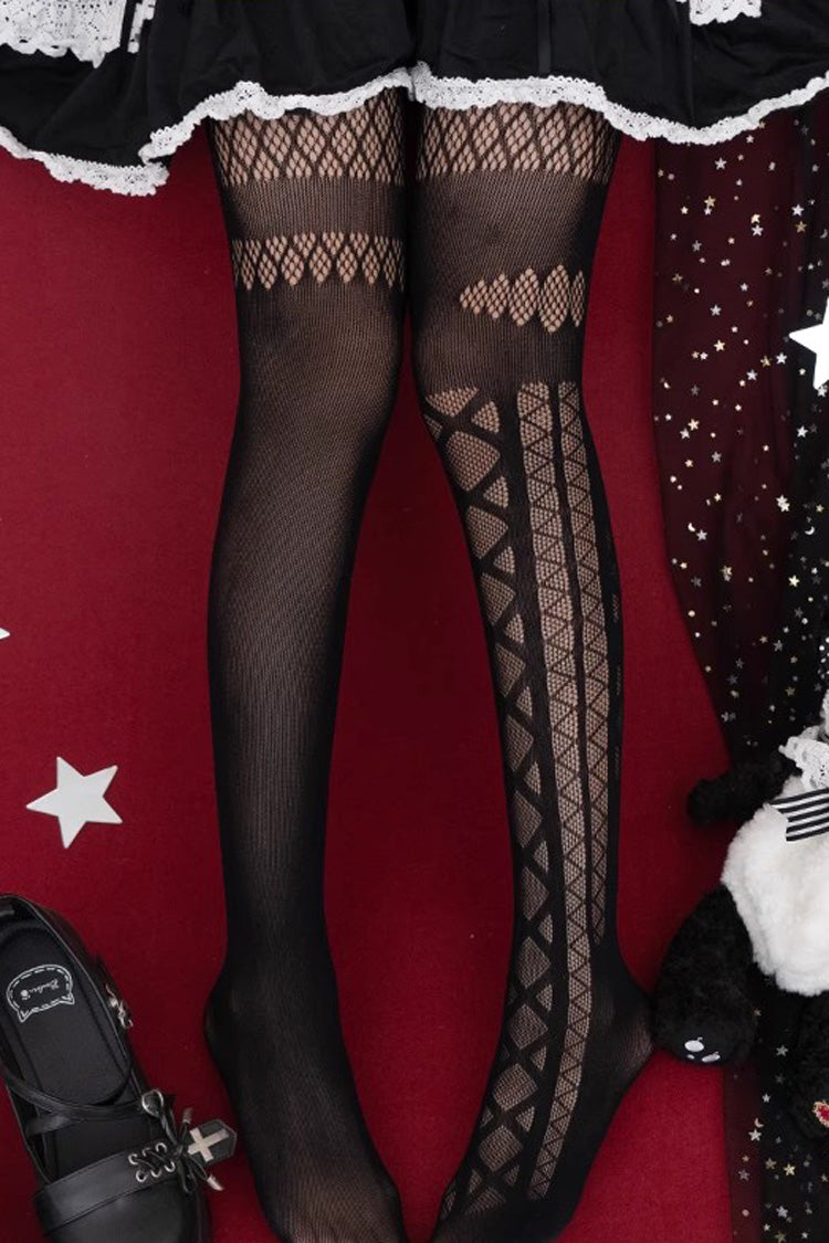Hollow Classic Gothic Lolita Pantyhose 2 Colors