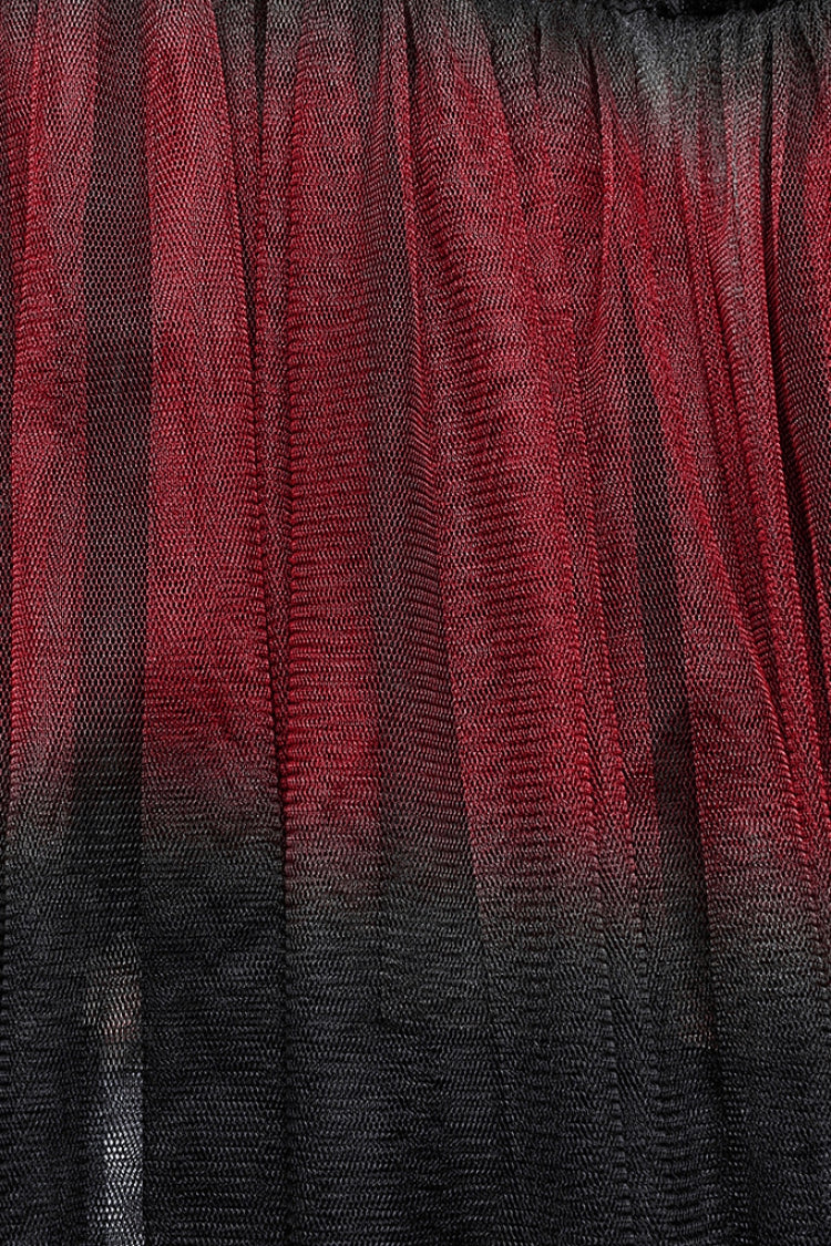 Ruffle Mesh Buckle Women's Steampunk Long Overskirt 3 Colors