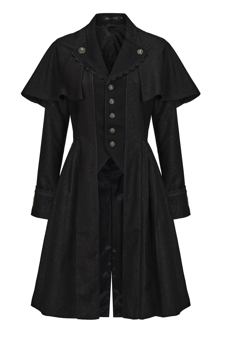 Black [The Eternal Sea of Hope] Long Sleeves Ouji Fashion Vintage Elegant Prince Lolita Long Coat