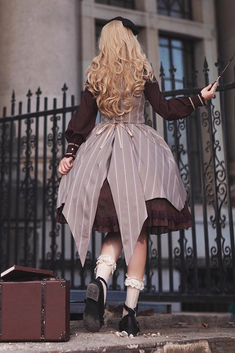 Braun/grauer Witch'S Notes Rüschen-Cardigan Klassischer Lolita-Rock