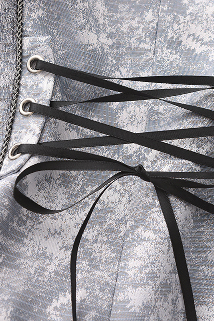 Grey [The Eternal Treasure Route] Sleeveless Vintage Elegant Prince Handsome Ouji Lolita Long Coat