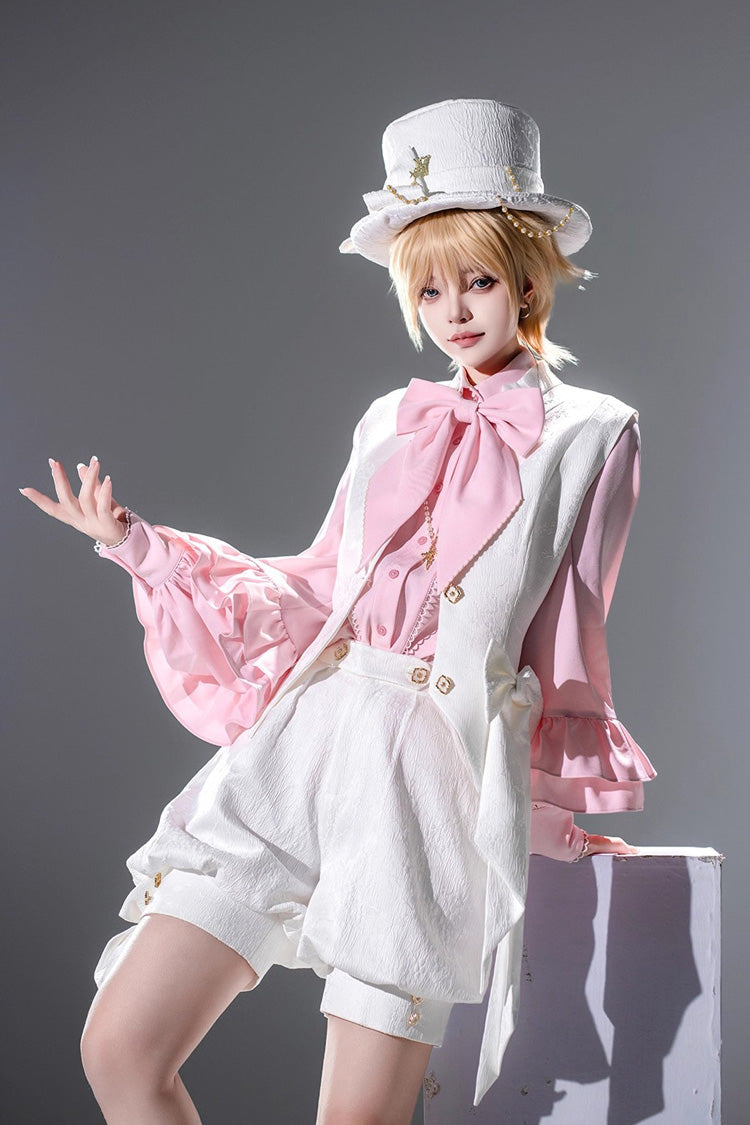 White Ouji Fashion Vintage Elegant Prince Lolita Shorts
