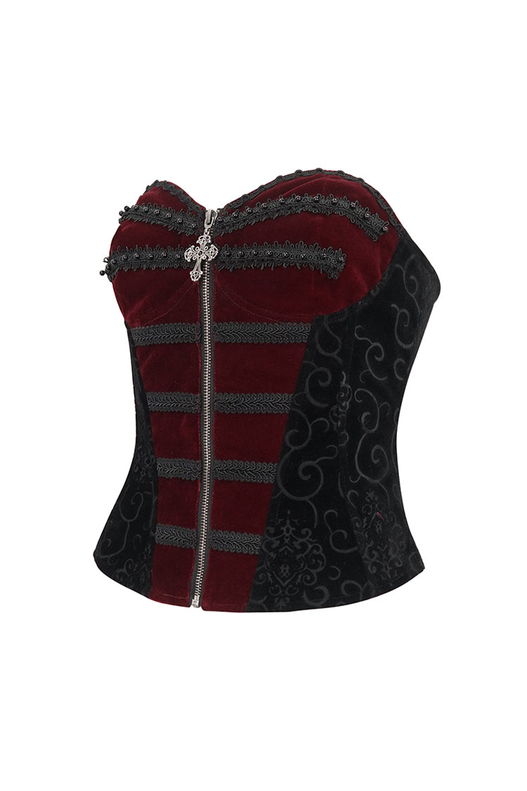 Black/Red Lace Up Women's Gothic Corset