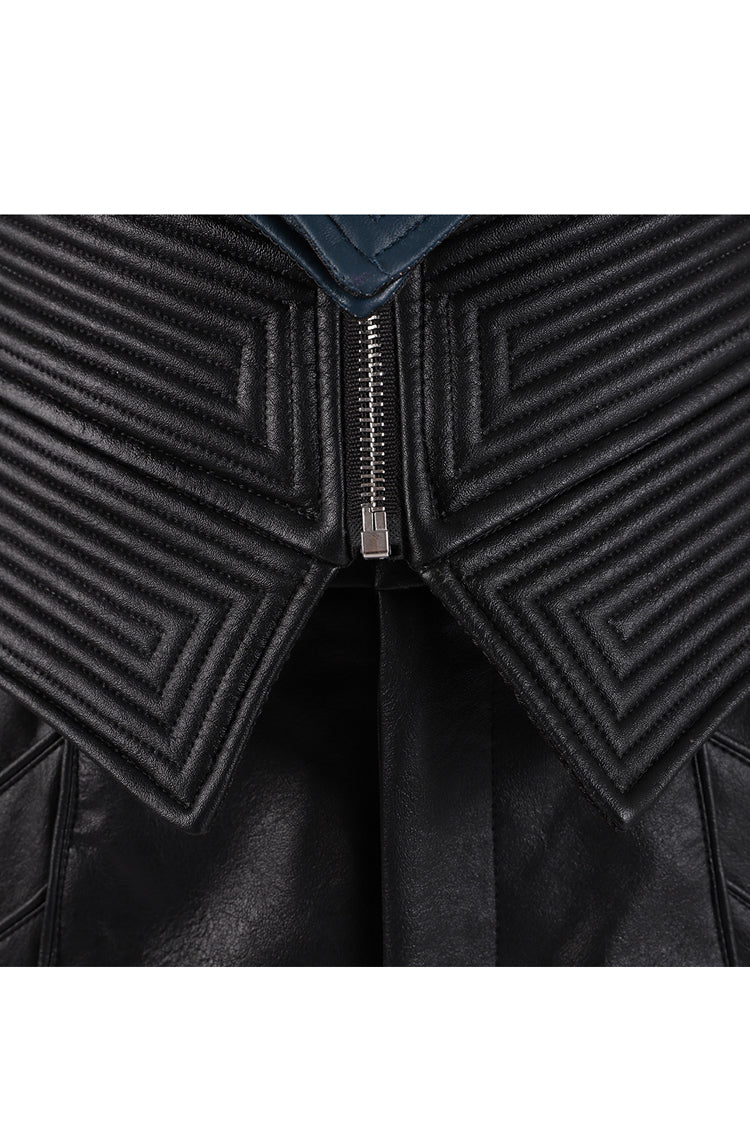 Devil May Cry 5 Vergil Black Long Windbreaker Suit Halloween Cosplay Costume Vest