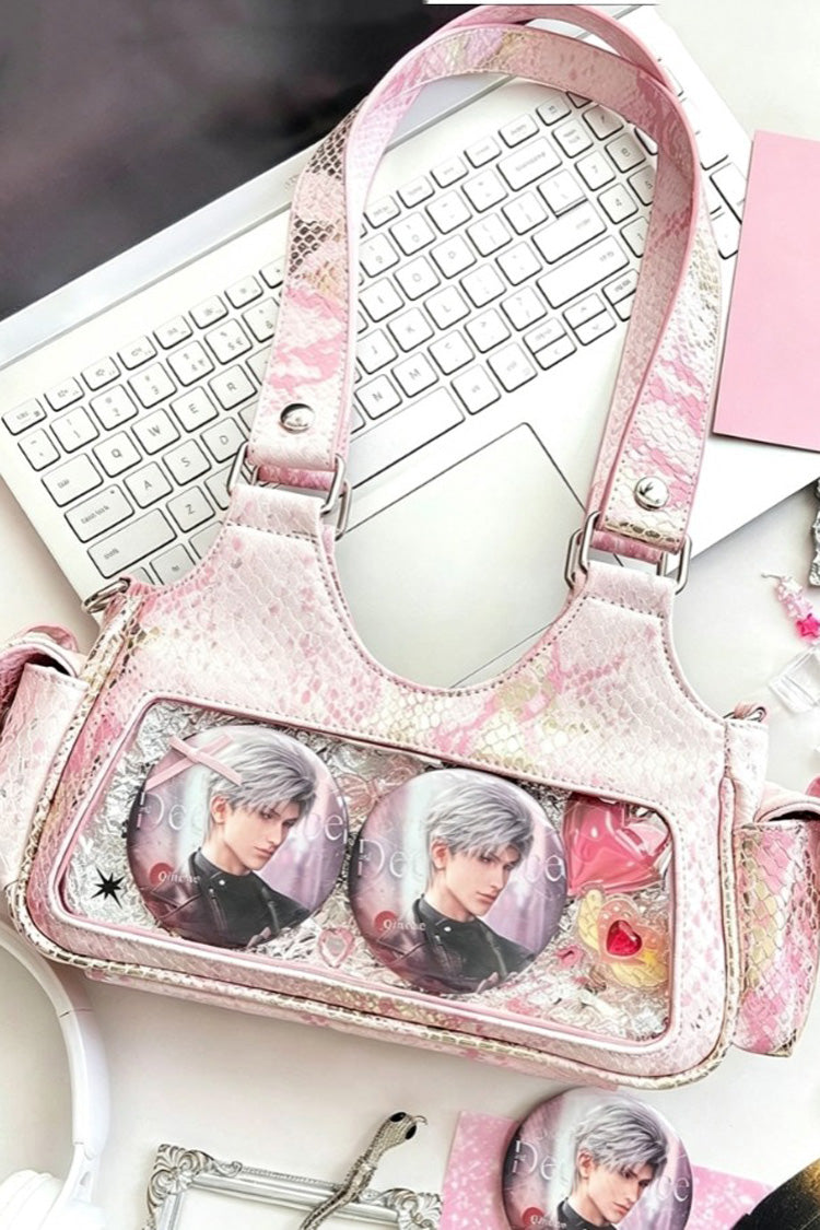 Y2K Bow Snake Print Sweet Lolita Hobo Crossbody & Shoulder Ita Bag 3 Farben