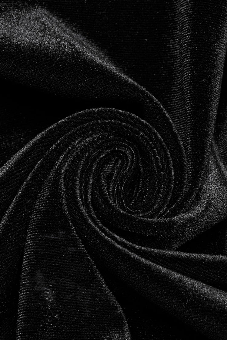 Black Ruffle Stitching Lace Women's Gothic Fishtail Skirt