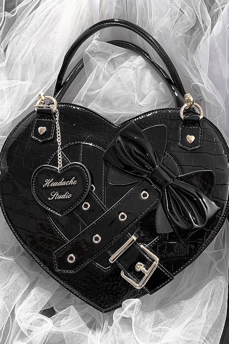 Witch Tea Break Heart Shaped Bowknot Buckle Gothic Lolita Bag 2 Colors