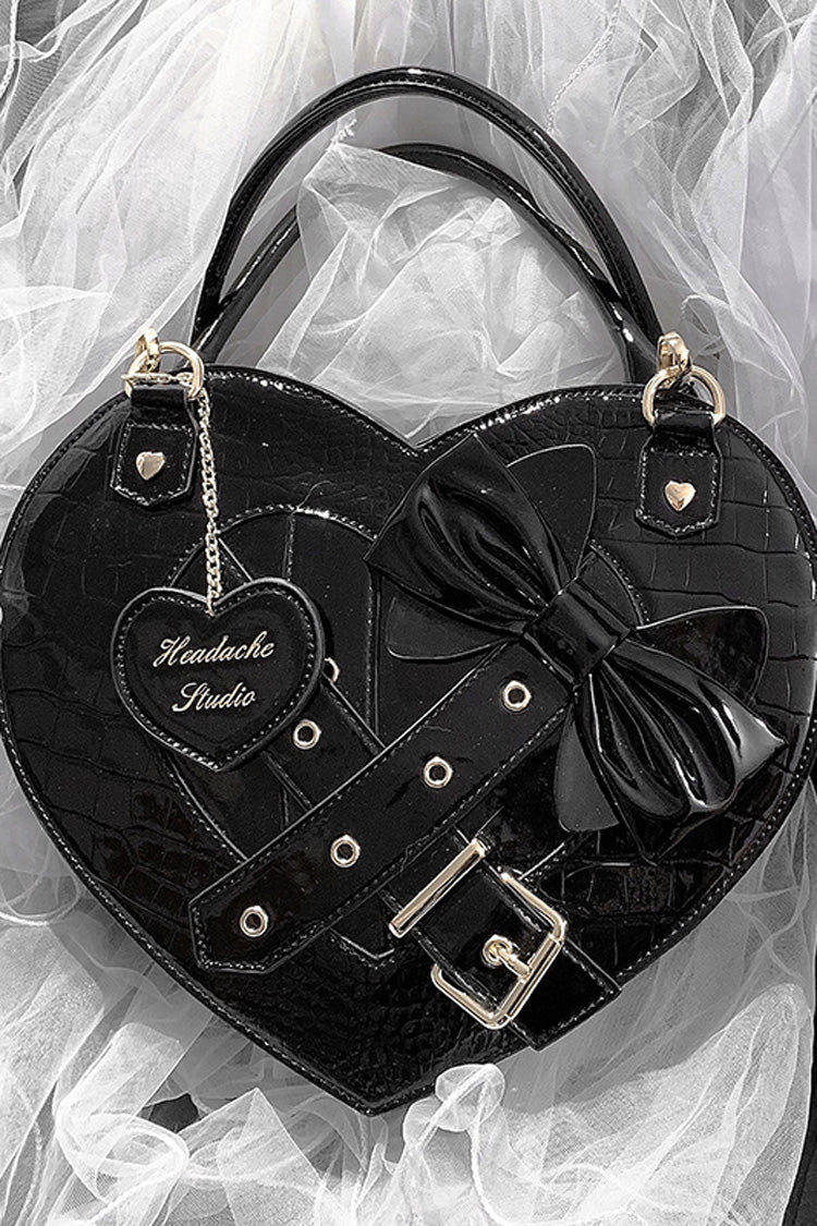♡ Lolita ハートデザイン エナメルバッグ white ♡ ♡ Lolita ハートデザイン エナメルバッグ white ♡ Love Heart Tote