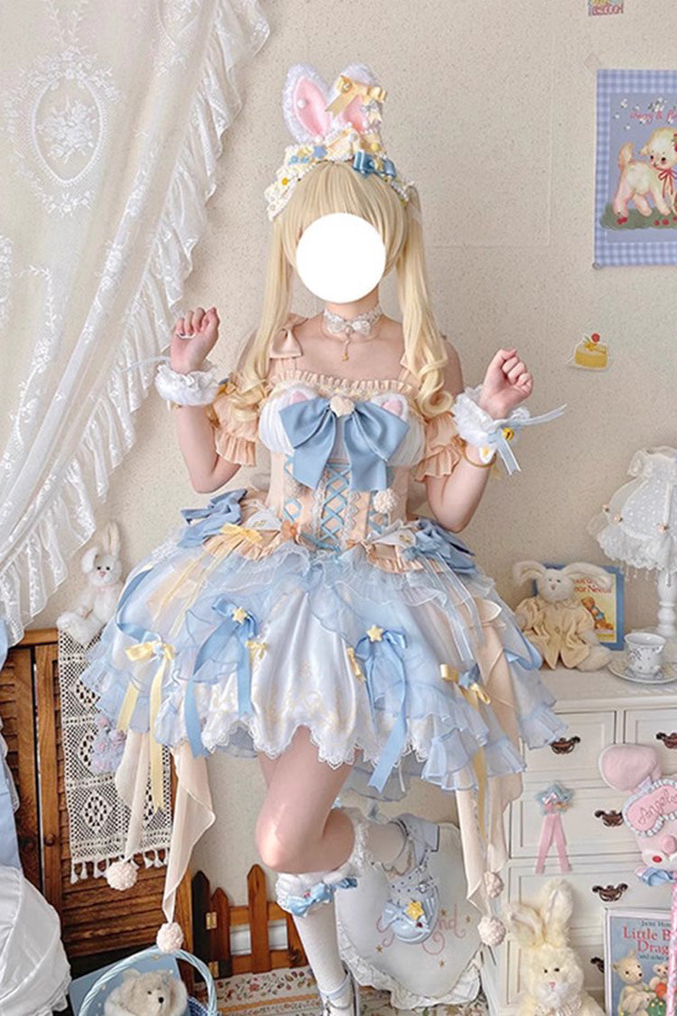 Blue Hanayome Bowknot Sweet Princess Lolita Dress