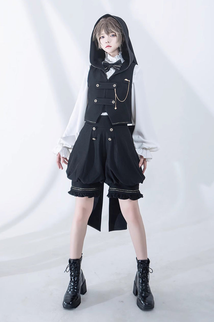 Black Anxious Rabbit Ouji Fashion Gothic Lolita Vest