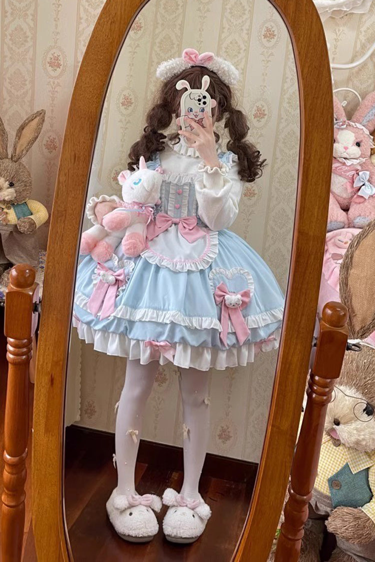 Cute Party Multi-layer Ruffle Bowknot Sweet Princess Lolita Jsk Dress 2 Colors