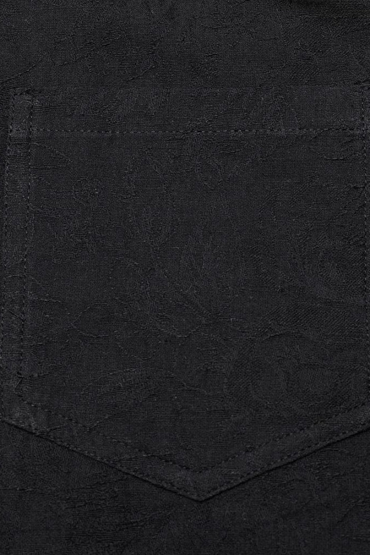 Men's Long Puff Sleeves Shoulder Straps Embroidery Mens Gothic Blouse 2 Colors