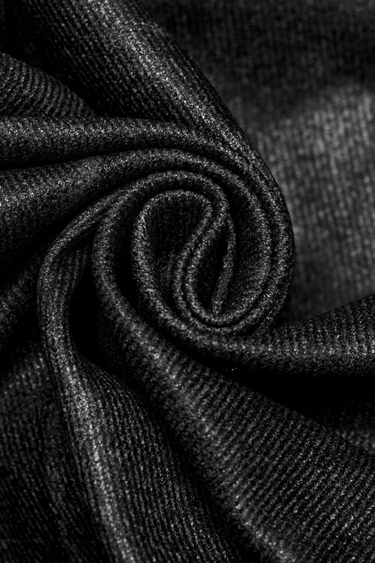 Black Lace-Up Straps  Big-pocket Men's Punk Pants
