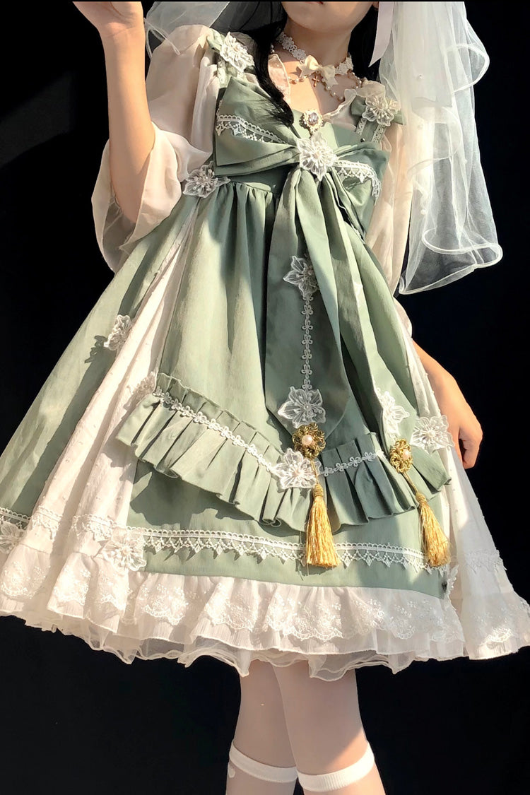 Chinese Style Rainbow Fairy Elegant Sweet Lolita JSK Dress 3 Colors