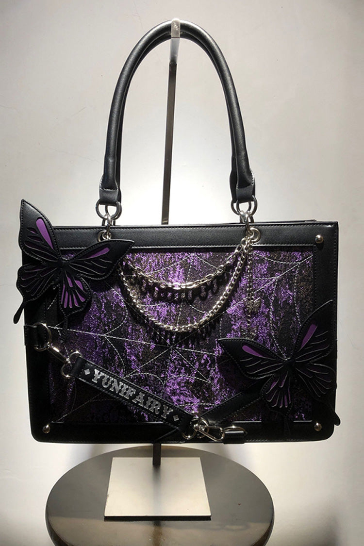 Maze Butterfly Print Gothic Lolita Shoulder Bag 3 Colors