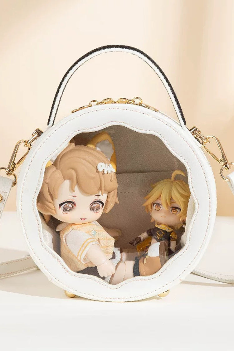 1/12 BJD OB11 Doll Round Clear Window Lolita Ita Bag Crossbody Handbag 2 Colors