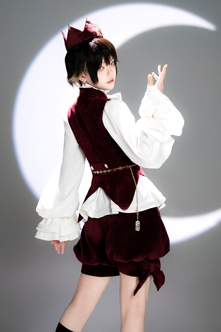 Rouge [Chasse au Lapin] Doux Prince Beau Ouji Lolita Gilet 