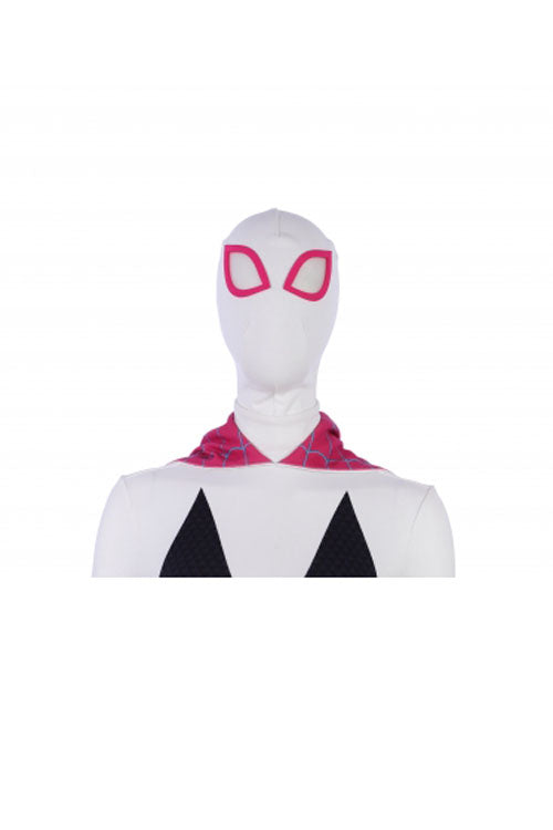 Spider-Man Into The Spider-Verse Spider-Man Gwen Stacy White/Black Female Version Halloween Cosplay Costume Full Set