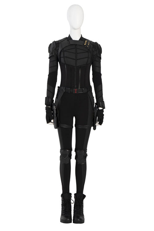 Black Widow Yelena Belova Halloween Cosplay Costume Accessories Black Knee Guards