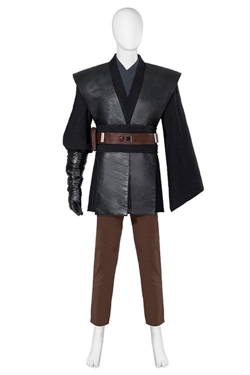 TV Drama Obi-Wan Kenobi Anakin Skywalker Black Outfit Halloween Cosplay Costume Full Set