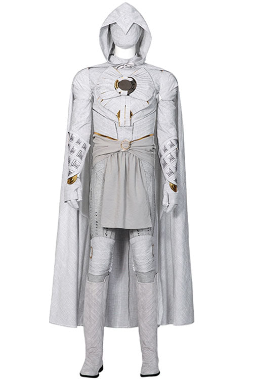 TV Drama Moon Knight Marc Spector Gray Battle Suit Halloween Cosplay Costume Accessories Shoulder Guards And Cloak