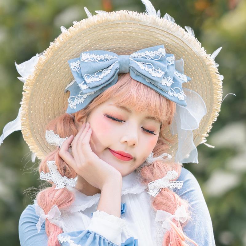 4 Colors Bowknot Lace Lolita KC Headdress