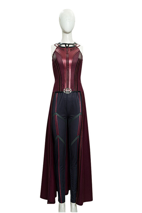 Wanda Vision Wanda Django Maximoff Scarlet Witch Battle Suit Halloween Cosplay Costume Full Set