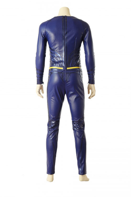 Justice League Superman Clark Kent Blue Battle Suit Halloween Bodysuit Cosplay Costume Full Set