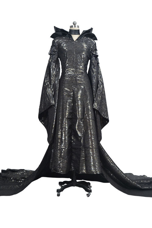 Maleficent Black Long Dress Halloween Cosplay Stage Performance Costume