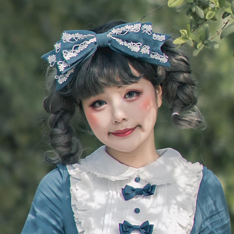 4 couleurs nœud papillon dentelle Lolita KC coiffe 