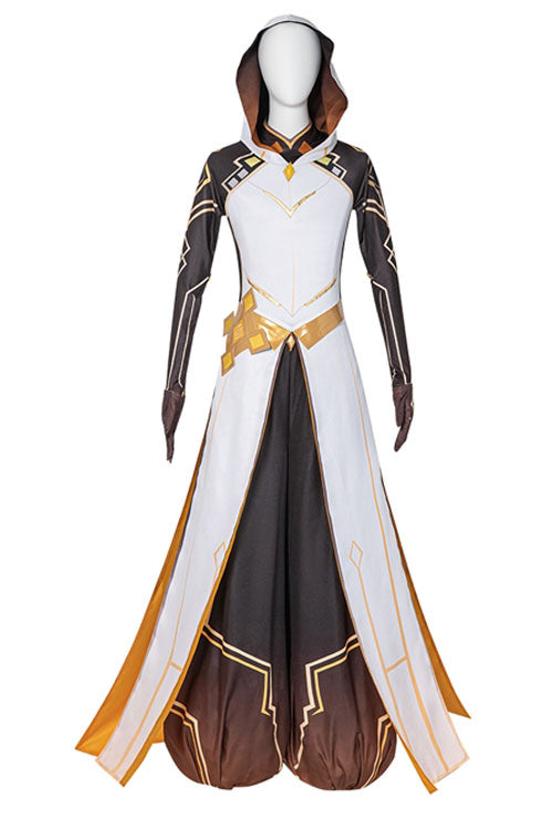 Genshin Impact Morax Zhongli Divine Costume White Game Halloween Cosplay Costume Full Set