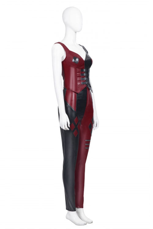 The Suicide Squad Harley Quinn Red/Black Halloween Cosplay Costume Full Set