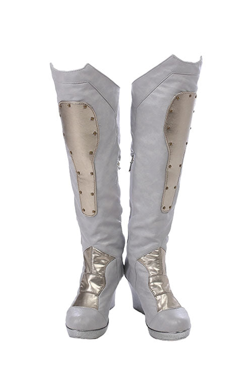 Thor Ragnarok Valkyrie White Battle Suit Halloween Cosplay Costume Accessories White Boots