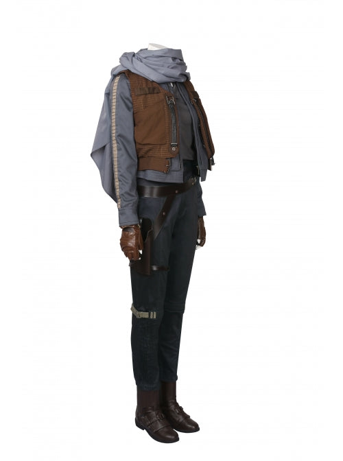 Rogue One A Star Wars Story Jyn Erso Gray Halloween Cosplay Costume