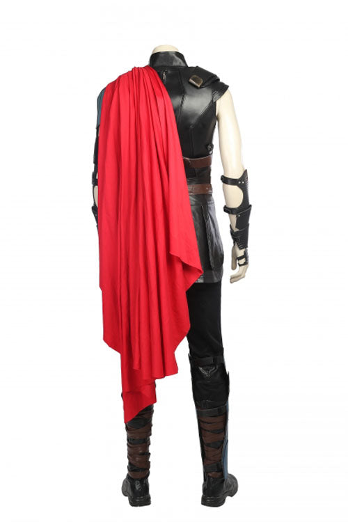 Thor Ragnarok Thor Odinson Black Vest Battle Suit Halloween Cosplay Costume Full Set