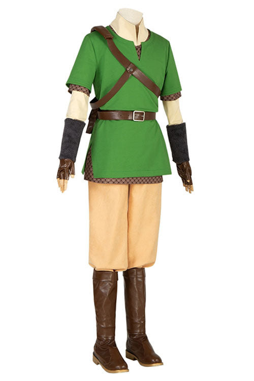 The Legend Of Zelda Skyward Sword Link Green Halloween Cosplay Costume Full Set