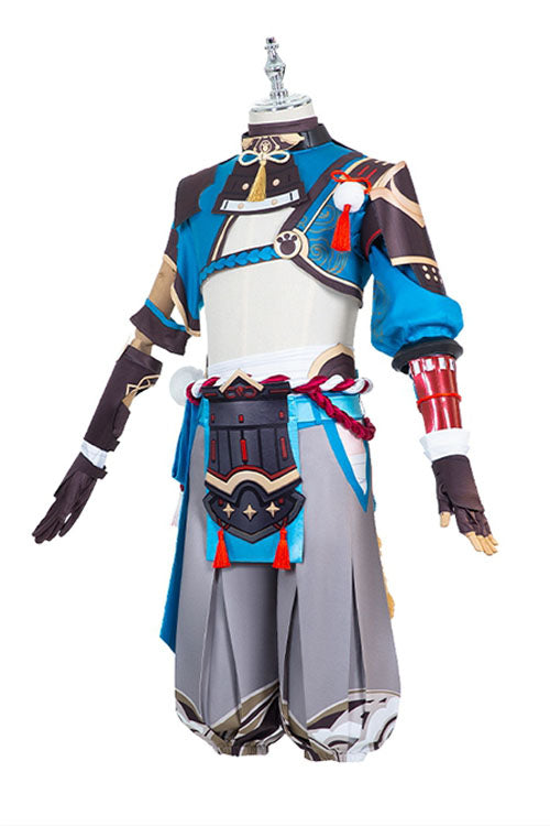 Genshin Impact Gorou Coral Palace Rebel General Blue Halloween Cosplay Costume Full Set