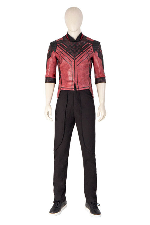 Shang-Chi And The Legend Of The Ten Rings Shang-Chi Red/Black Halloween Cosplay Costume Full Set
