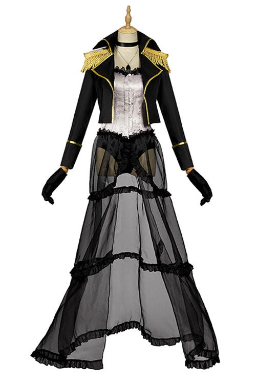 My Dress-Up Darling Kitagawa Marin Black Dress Up Military Uniform Princess Halloween Cosplay Costume Full Set